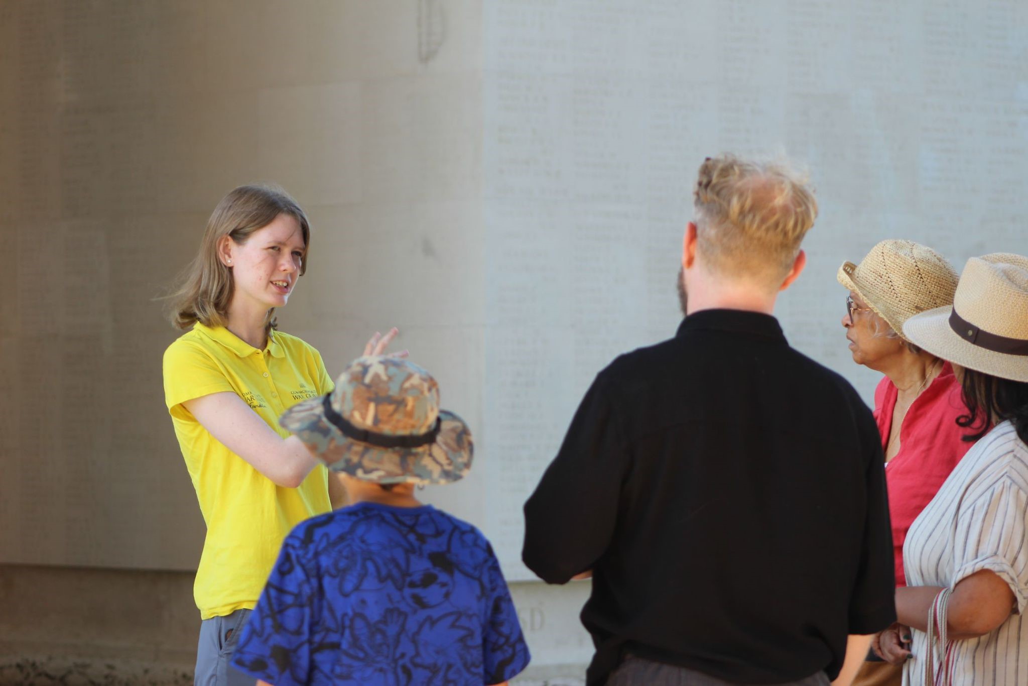 Person talking to a group