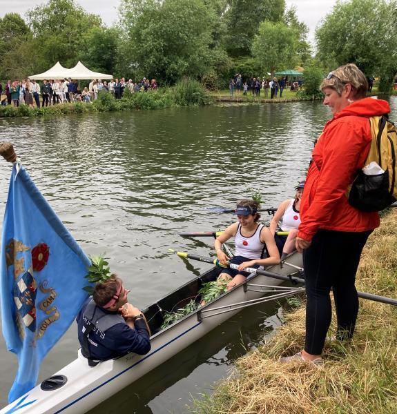 Two people in canoe