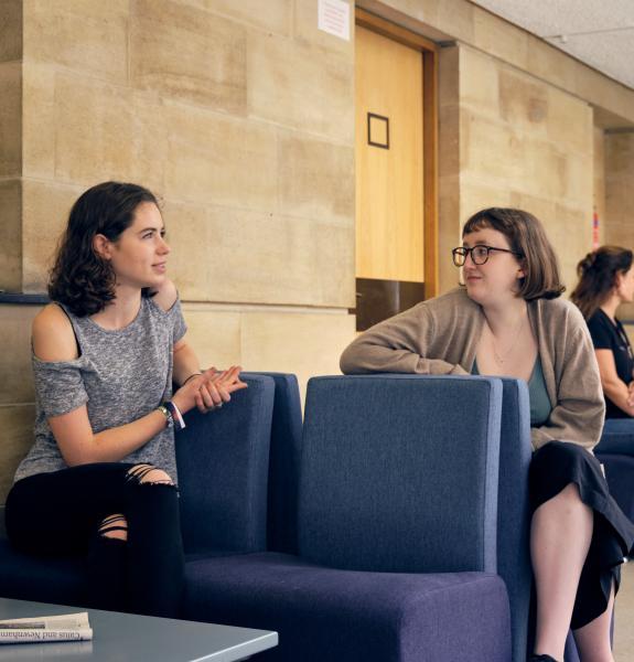 Two students talking