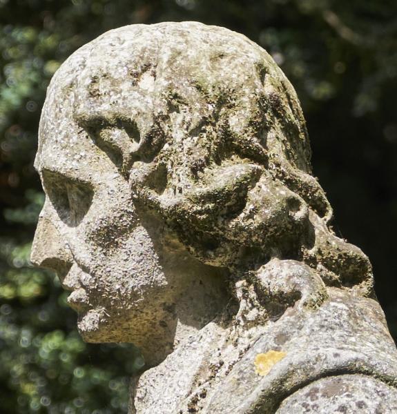 Milton bust in the Fellows Garden