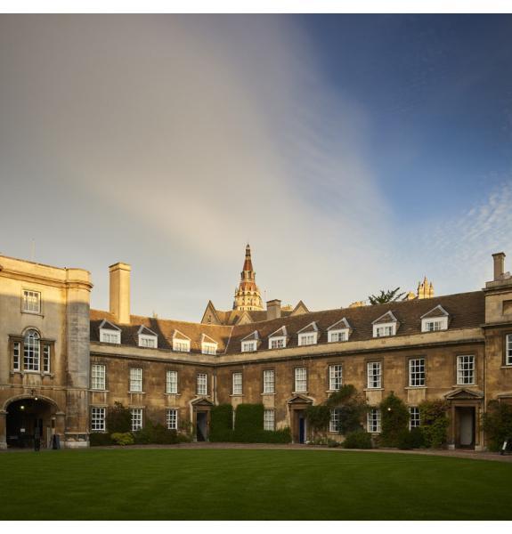 First Court with circular lawn, Christ's College, Cambridge